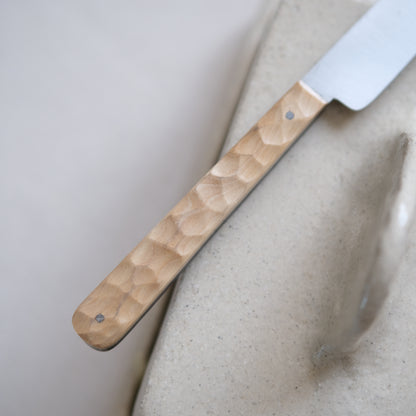 BOTO • COUTEAU À BEURRE PLAT WENGÉ & MARRONNIER TEXTURÉ