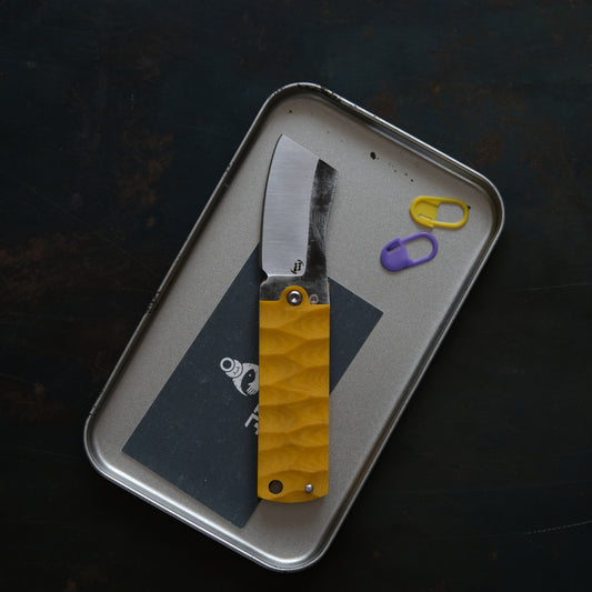CHINGU • COUTEAU DE POCHE JAUNE