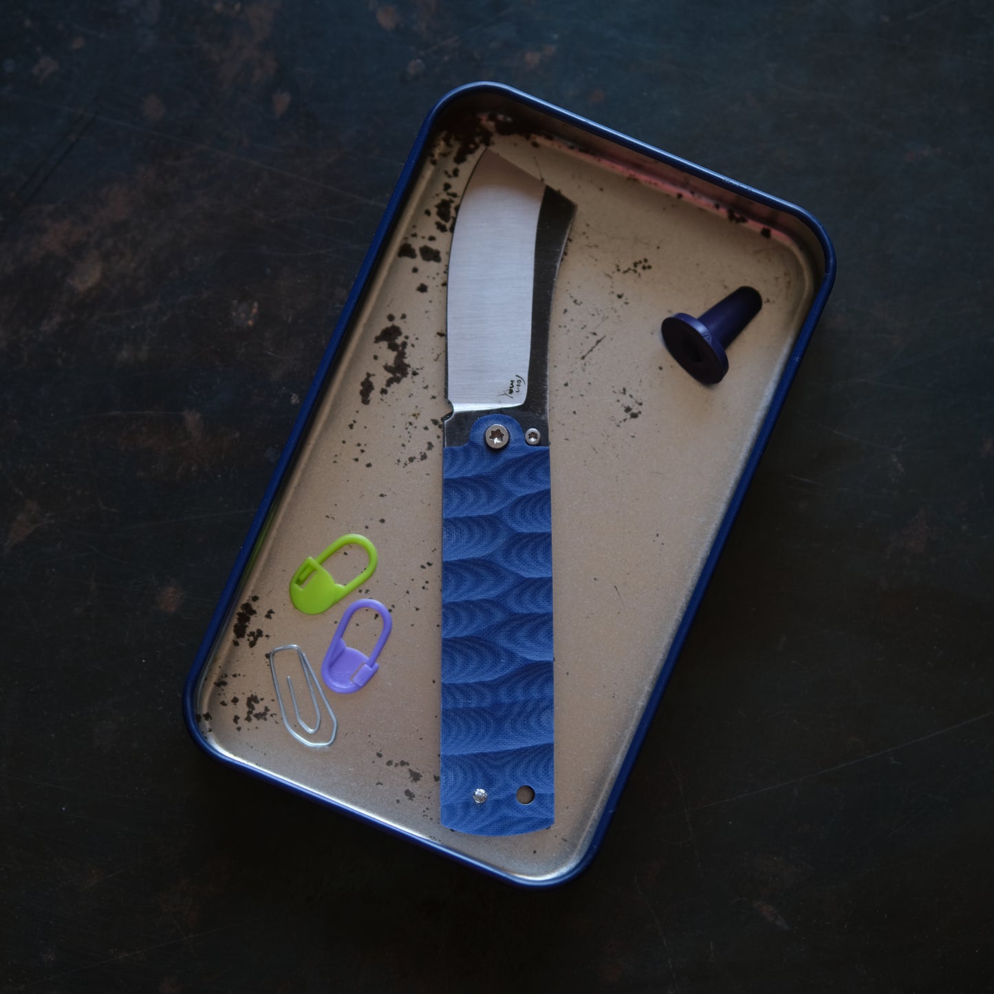 CHINGU • COUTEAU DE POCHE BLEU