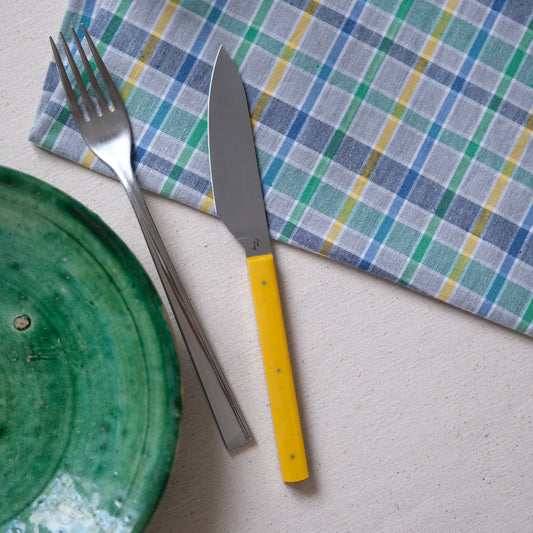 SIKSA • COUTEAUX DE TABLE MICARTA JAUNE [PRÉ-COMMANDE]