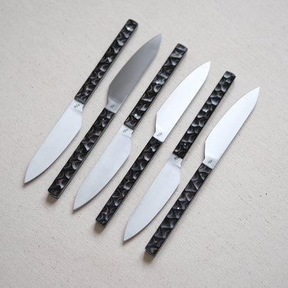 SIKSA • COFFRET DE COUTEAUX DE TABLE MICARTA NOIR TEXTURÉ