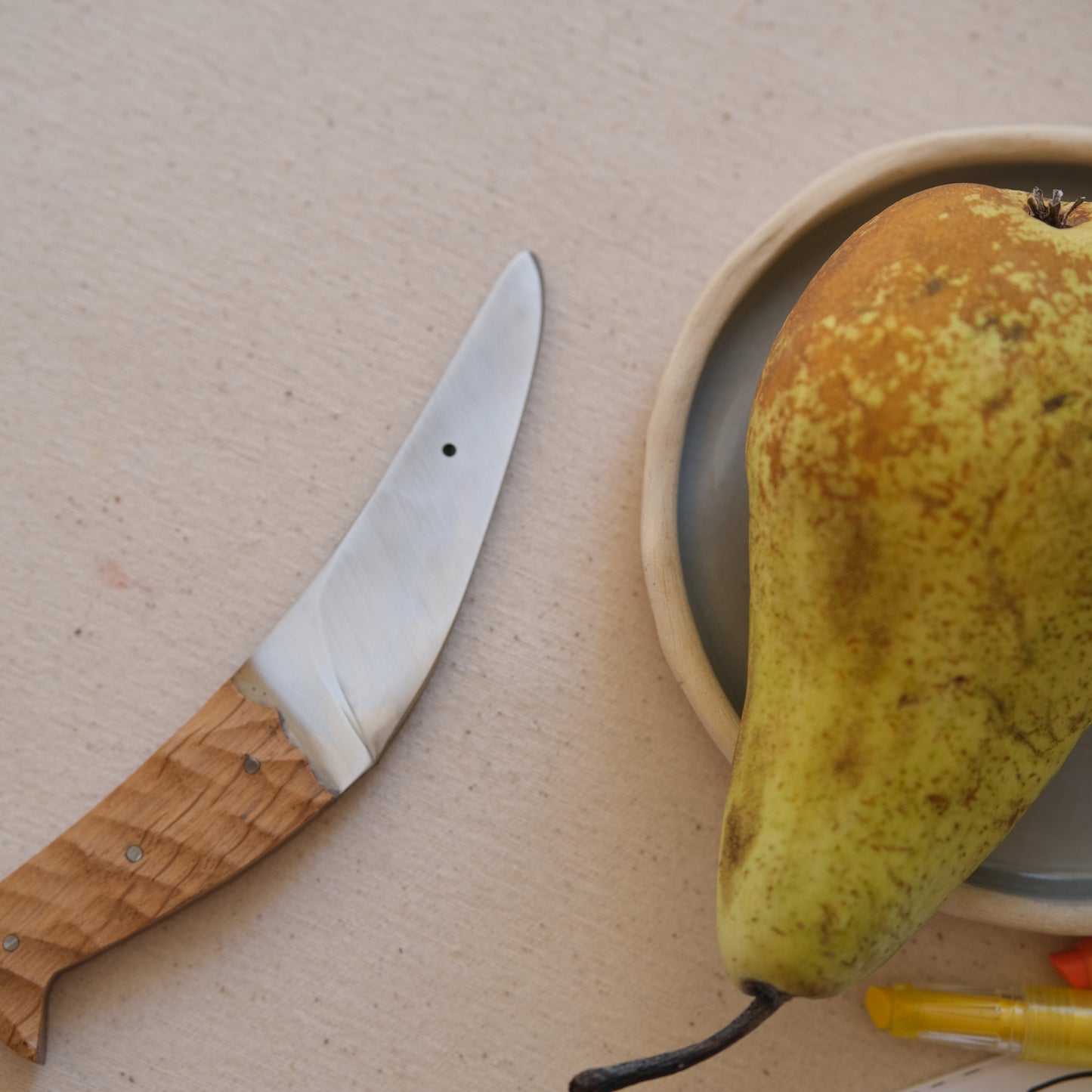 POISSON • Couteau enfant padouk & chêne