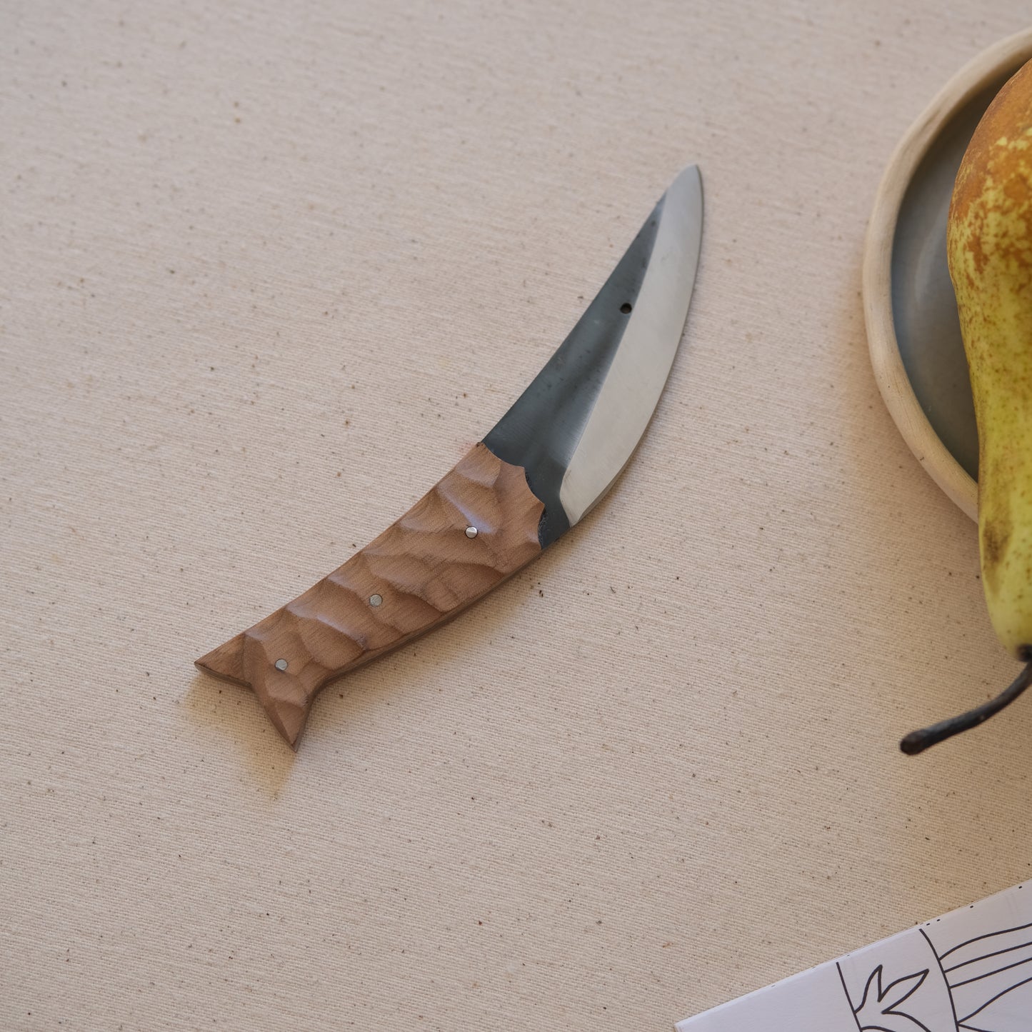 POISSON • Couteau enfant poirier & noyer