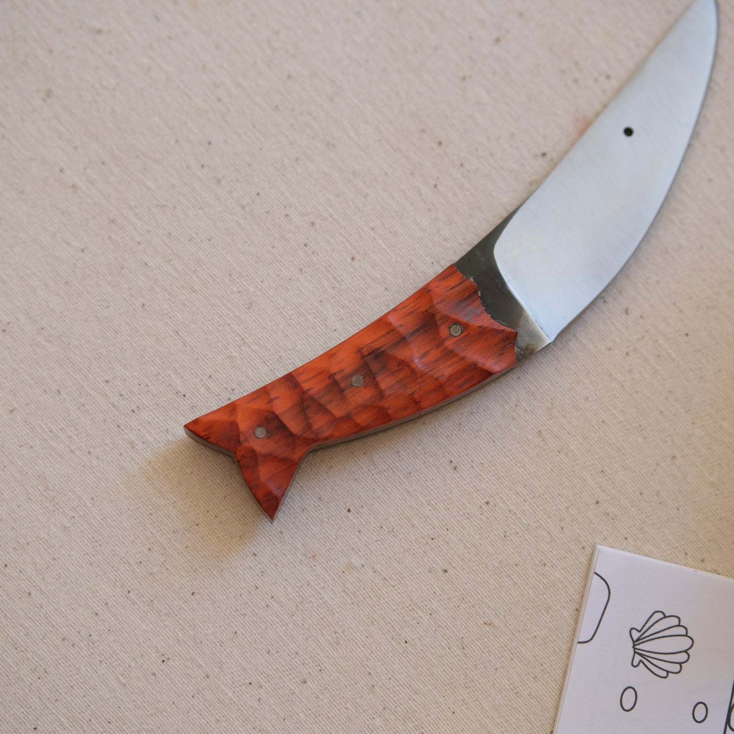 POISSON • Couteau enfant noyer & padouk