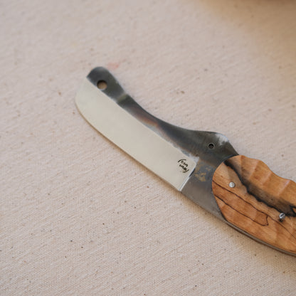 CROCO • Couteau enfant hêtre échauffé & noyer