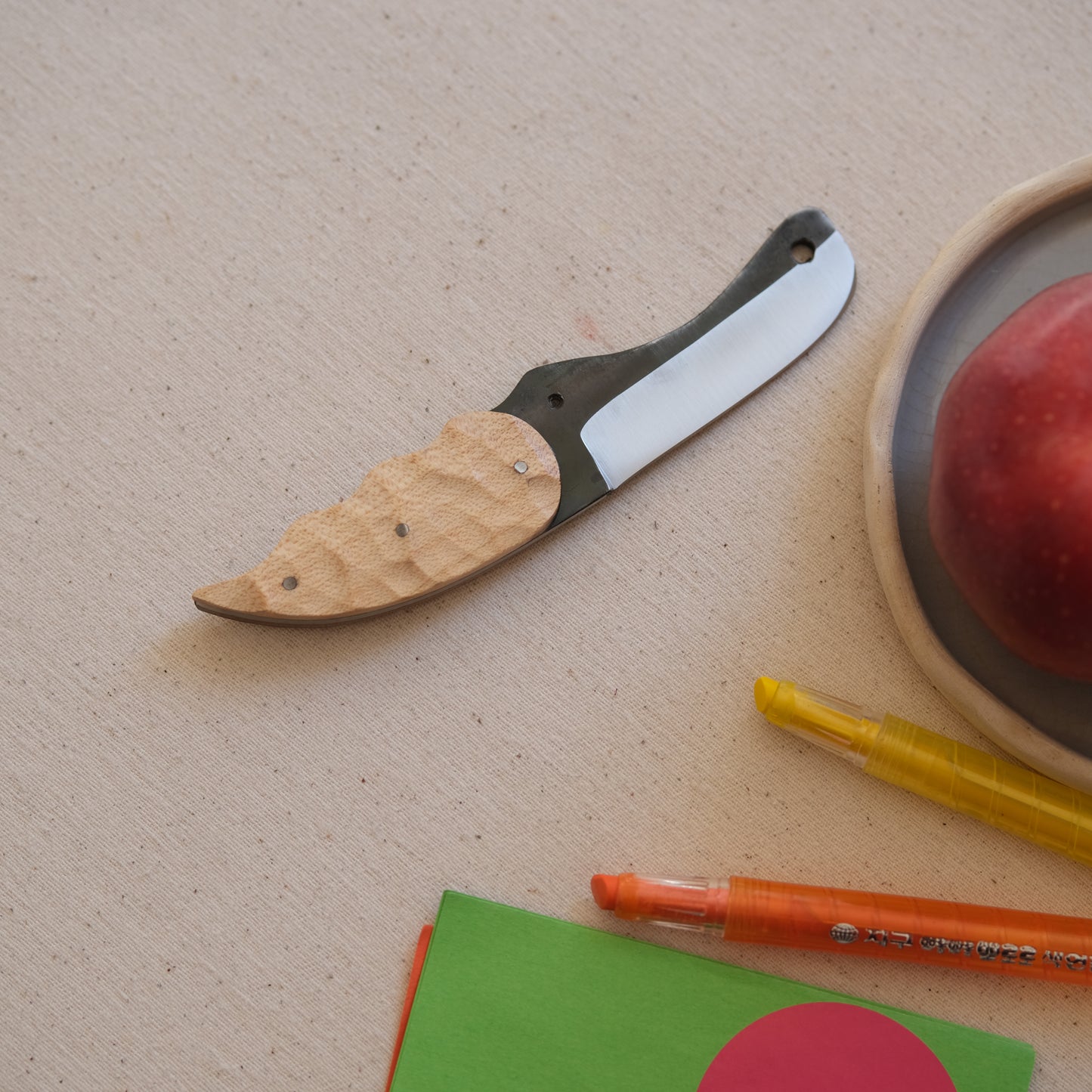 CROCO • Couteau enfant noyer & érable