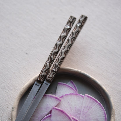 ONNI • BAGUETTES MARBRÉES BEIGE MARRON