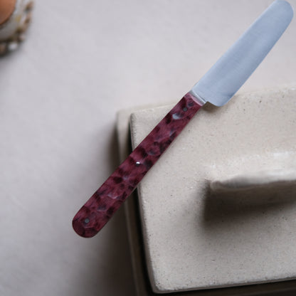 BOTO • COUTEAU À BEURRE AMARANTE TEXTURÉ