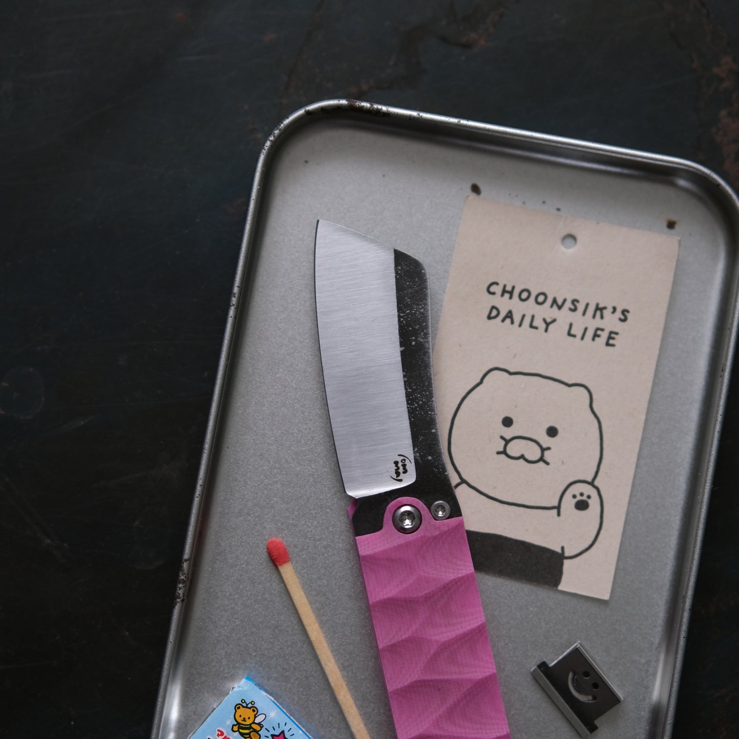 CHINGU • COUTEAU DE POCHE ROSE